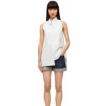 Loewe Women Asymmetric shirt in cotton 206XF858 White