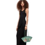 Loewe Women Asymmetric tank dress in viscose 206XF1060 Black