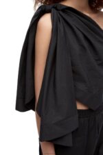 Loewe Women Asymmetric top in cotton 206XF873 Black - Image 4