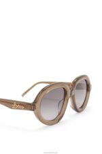 Loewe Women Aviator sunglasses in acetate 206XF1486 Khaki Green - Image 4