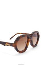 Loewe Women Aviator sunglasses in acetate 206XF1487 Havana - Image 4