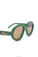 Loewe Women Aviator sunglasses in acetate 206XF1488 Green Ss23 - Image 4