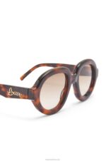 Loewe Women Aviator sunglasses in acetate 206XF1489 Havana - Image 4