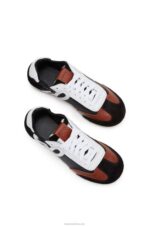 Loewe Women Ballet runner in leather and nylon 206XF669 Black/White - Image 3