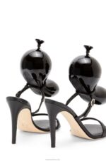 Loewe Women Balloon sandal in lambskin 206XF707 Black - Image 4