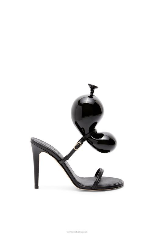 loewe_women_balloon_sandal_in_lambskin_206xf707_black.jpg Loewe Women Balloon sandal in lambskin 206XF707 Black - Image 1