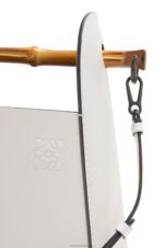 Loewe Women Bamboo bucket bag in calfskin 206XF178 Soft White - Image 6