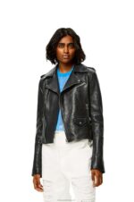 Loewe Women Biker jacket in nappa 206XF1137 Black - Image 2
