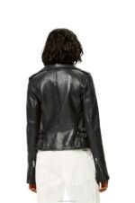 Loewe Women Biker jacket in nappa 206XF1137 Black - Image 3
