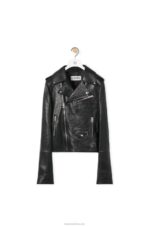 Loewe Women Biker jacket in nappa 206XF1137 Black - Image 5