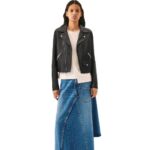 Loewe Women Biker jacket in nappa lambskin 206XF1138 Black