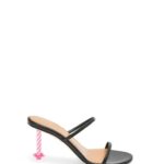 Loewe Women Birthday candle sandal in goatskin 206XF712 Black