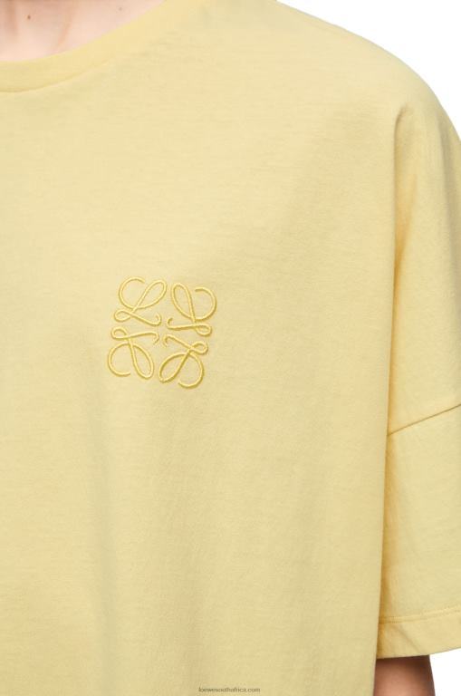 Loewe Women Boxy fit T-shirt in cotton 206XF780 Light Lemon - Image 4