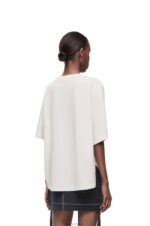 Loewe Women Boxy fit T-shirt in cotton 206XF800 White - Image 3