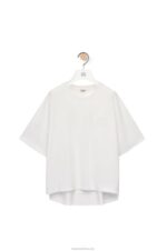 Loewe Women Boxy fit T-shirt in cotton 206XF800 White - Image 5