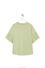 Loewe Women Boxy fit T-shirt in cotton 206XF814 Pale Green - Image 2