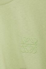 Loewe Women Boxy fit T-shirt in cotton 206XF814 Pale Green - Image 3