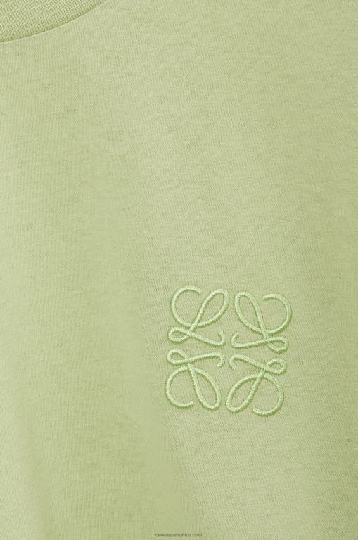 Loewe Women Boxy fit T-shirt in cotton 206XF814 Pale Green - Image 3