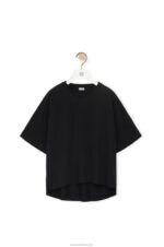 Loewe Women Boxy fit T-shirt in cotton 206XF823 Black - Image 5