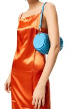 Loewe Women Bracelet pouch in nappa calfskin 206XF591 Cyan - Image 2