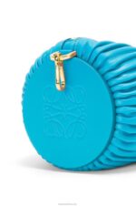 Loewe Women Bracelet pouch in nappa calfskin 206XF591 Cyan - Image 7