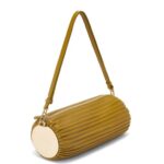 Loewe Women Bracelet pouch in nappa calfskin and brass 206XF624 Ochre