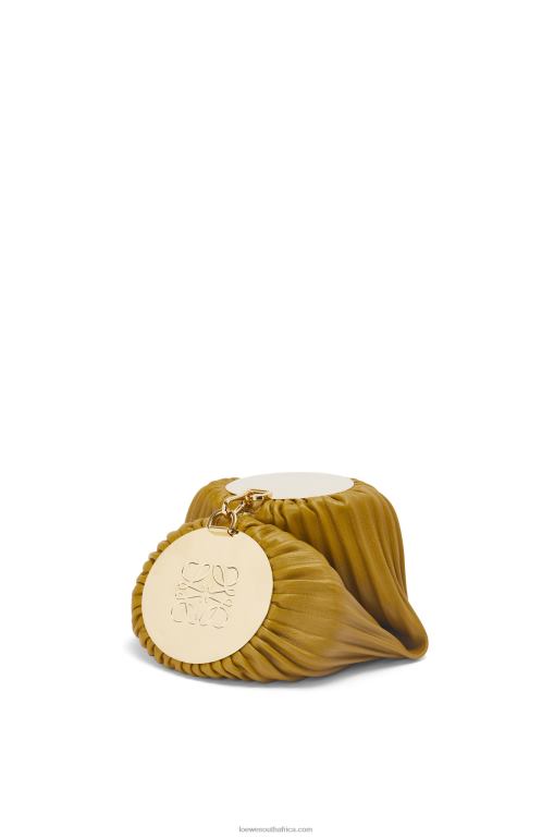Loewe Women Bracelet pouch in nappa calfskin and brass 206XF624 Ochre - Image 3