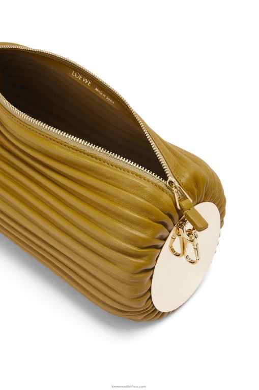 Loewe Women Bracelet pouch in nappa calfskin and brass 206XF624 Ochre - Image 5