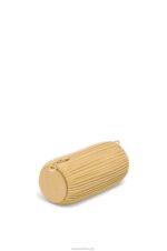Loewe Women Bracelet Pouch in pleated nappa 206XF375 Dark Butter - Image 3