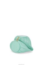 Loewe Women Bracelet Pouch in pleated nappa 206XF398 Fresh Mint - Image 3