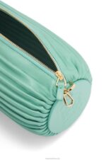 Loewe Women Bracelet Pouch in pleated nappa 206XF398 Fresh Mint - Image 5