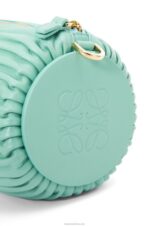 Loewe Women Bracelet Pouch in pleated nappa 206XF398 Fresh Mint - Image 6