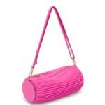 Loewe Women Bracelet Pouch in pleated nappa 206XF400 Fuchsia