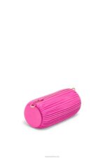 Loewe Women Bracelet Pouch in pleated nappa 206XF400 Fuchsia - Image 4
