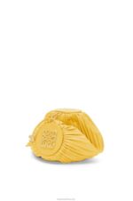 Loewe Women Bracelet Pouch in pleated nappa 206XF602 Pale Yellow Glaze - Image 2