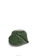 Loewe Women Bracelet pouch in pleated nappa 206XF609 Vintage Khaki - Image 4
