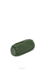 Loewe Women Bracelet pouch in pleated nappa 206XF609 Vintage Khaki - Image 5