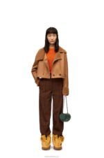 Loewe Women Bracelet pouch in pleated nappa 206XF609 Vintage Khaki - Image 8