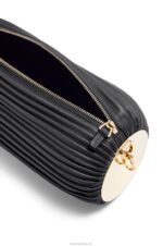 Loewe Women Bracelet Pouch in pleated nappa 206XF626 Black - Image 6