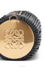 Loewe Women Bracelet Pouch in pleated nappa 206XF626 Black - Image 7