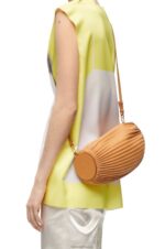 Loewe Women Bracelet Pouch in pleated nappa 206XF627 Warm Desert - Image 2