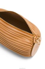 Loewe Women Bracelet Pouch in pleated nappa 206XF627 Warm Desert - Image 6