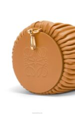 Loewe Women Bracelet Pouch in pleated nappa 206XF627 Warm Desert - Image 7