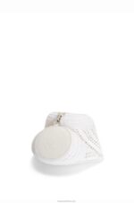 Loewe Women Bracelet pouch in raffia and calfskin 206XF377 White - Image 3