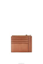 Loewe Women Brand coin cardholder in classic calfskin 206XF1392 Tan/Ochre - Image 2