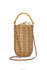 Loewe Women Bucket Mesh bag in calfskin 206XF183 Tan/Yellow - Image 3