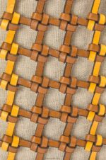 Loewe Women Bucket Mesh bag in calfskin 206XF183 Tan/Yellow - Image 6