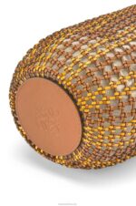 Loewe Women Bucket Mesh bag in calfskin 206XF183 Tan/Yellow - Image 7