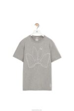 Loewe Women Bunny T-shirt in cotton 206XF807 Grey Melange - Image 5