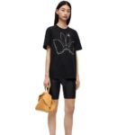 Loewe Women Bunny T-shirt in cotton 206XF809 Black